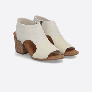 TOMS Eliana Suede Peep Toe Heel